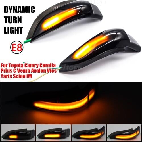 For Toyota Corolla Camry Prius Vios CHR Yaris Venza Avalon Altis Dynamic Turn Lamp Side Mirror Light Blinker Car Assessories