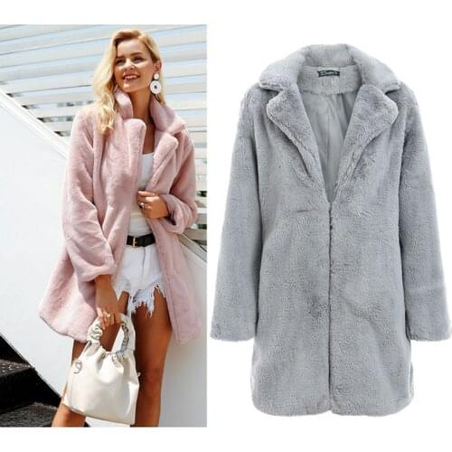 Plus Size Warm Women Faux Fur Coats Ms Imitation Mink Plush Fur Coat Female 2021 Winter Thick High End Rex Rabbit Hair Fur Coats