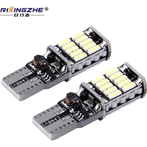 RXZ 100pcs Car T10 Canbus 26 SMD 4014 2.5W 0.2A LED 194 168 W5W Non polar Auto Wedge Tail Side Bulb reading plate lamp Wholsale
