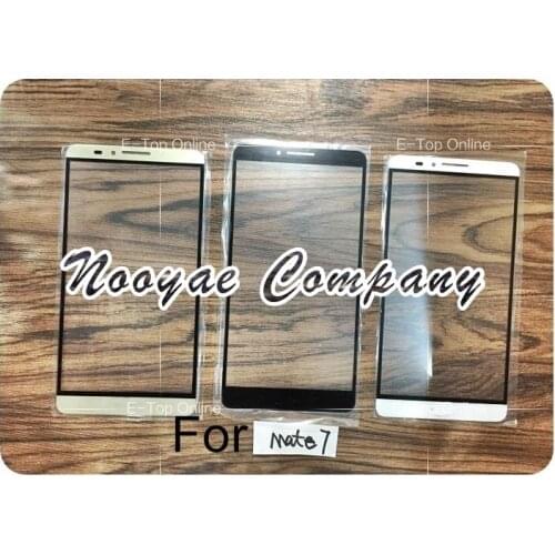 Black/white/Golden Mate 7 Glass Lens pantalla for Huawei Mate 7 Glass Screen (not digitizer lcd display ) ; 10pcs/lot