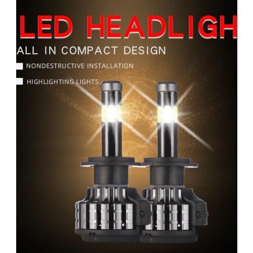 New Style Led Car Headlight super h4 H7 H8 H11 9005 9012 9007 h13 turbo LED 120w 12000lm 6500k white 6-Side 360° type headlight