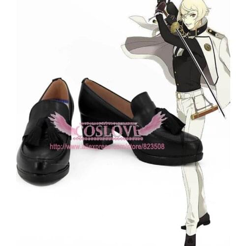 Touken Ranbu Online Higekiri Black Shoes Cosplay Boots CosplayLove For Halloween Christmas Party