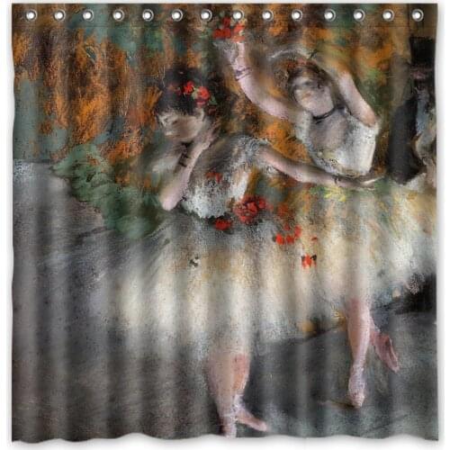 180x180cm Waterproof Bath Shower Curtain Edgar Degas Ballet Dance Painting Bathroom CurtainsRideau de douche Cortina de la ducha