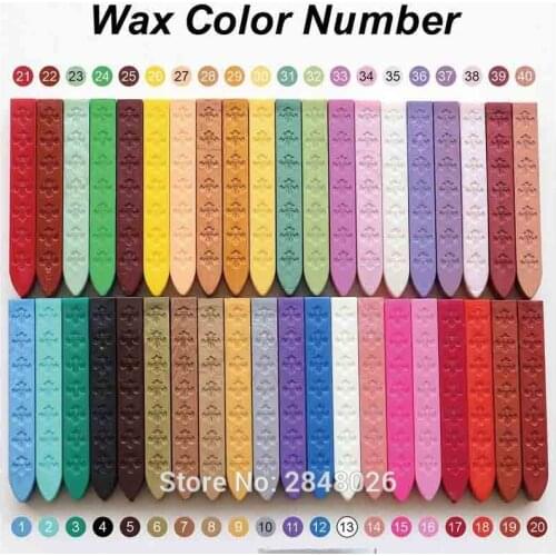 40 colors sealing wax sticks for envelope seal,color wax beads