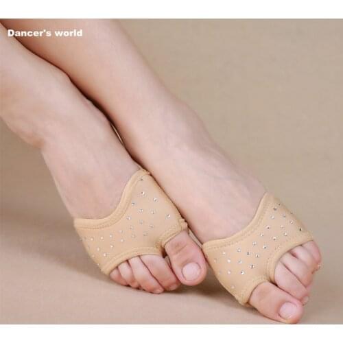 Women dance belly dance foot thong dance shoes foot half sun diamond decorated size 34 - 41 (us3.5 - 10.5) free shipping