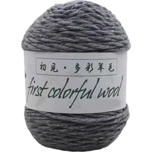1 Roll 100g 6 Strands Worsted Colorful Wool Crochet Knitting Yarn Medium Thick for DIY Hand Sewing Sweater Hat Coat