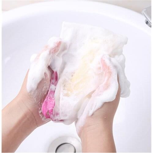 1pc Hanging Nylon Soap Mesh Bag Mesh Net for Foaming Cleaning Bath Soap Net bathe cleaning gloves body brush