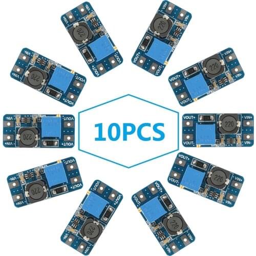 10PCS/lot MT3608 DC-DC Step Up Converter Booster Power Supply Module Boost Step-up Board MAX output 28V 2A