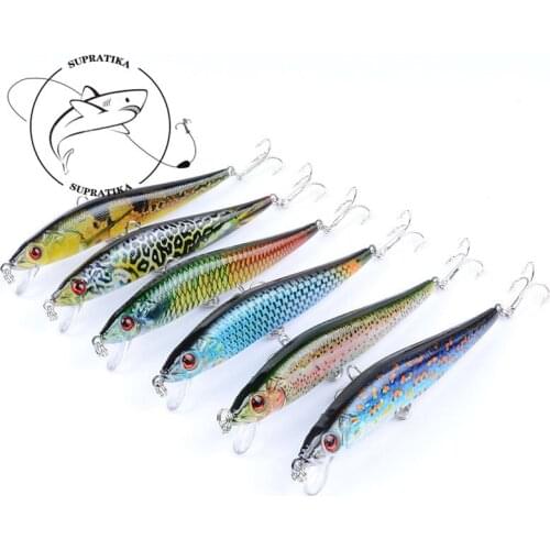 6Pcs/Lot Lifelike Sea Fishing Baits Hard Lure 10cm/10g Wobblers Minnow Artificiais Pesca Iscas Diving 0.3m--1.5m for Lake River