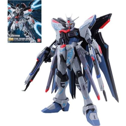 BANDAI MG 1/100 Strike Freedom Gundam ZGMF-X20A Model Kids Assembly Toy Robot Anime Action Figure Collection Gifts Venue limited