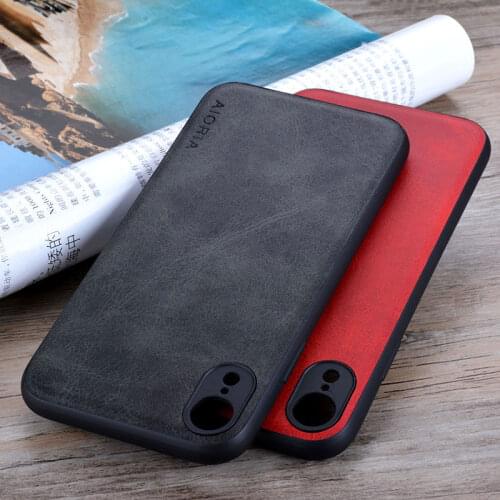 Case for iPhone XR X XS 11 12 Pro Max Mini SE 2020 6 6S 7 8 Plus funda cover Luxury Vintage leather Skin phone case coque capa