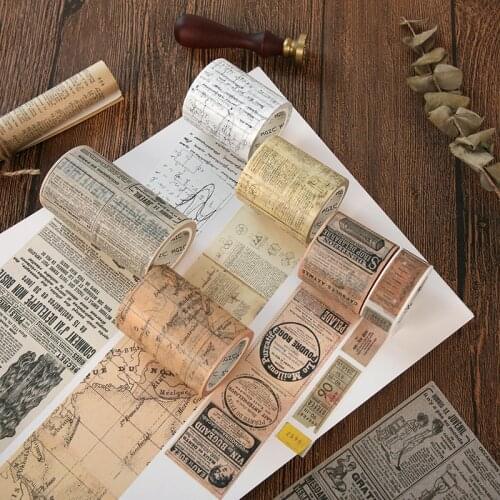 Medieval Antique Tickets World Map Masking Washi Tape Decorative Adhesive Tape Decora Diy Scrapbooking Sticker Label Stationery