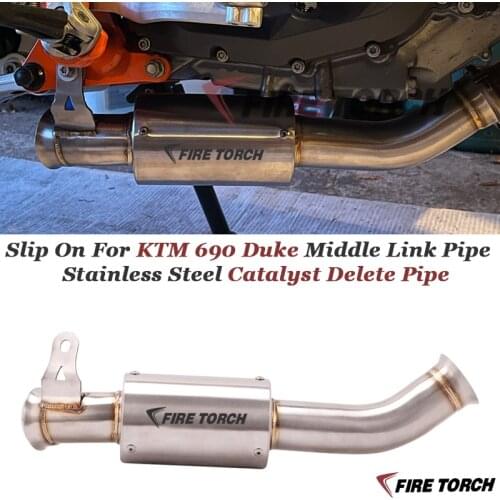 For KTM 690 duke 2012-2019 Stainless Steel middle pipe link pipe Catalyst Delete Link Pipe Husqvarna 701 Svartpilen 2019 2020