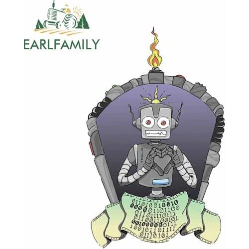 EARLFAMILY 13cm x 5.9cm for The Love Robot Decal Snowboard Waterproof Motorcycle Fine Silhouette Car Stickers Vinyl Car Wrap