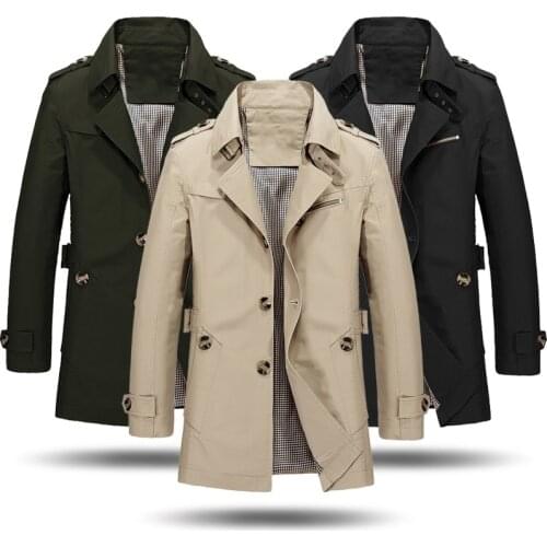 HONGXINGFA Men's Trench Coats