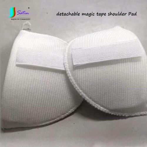 Good Quality Suit Spring Coat Dress Decorate White Hook Loop Detachable Magic Tape Shoulder Pad A0446L