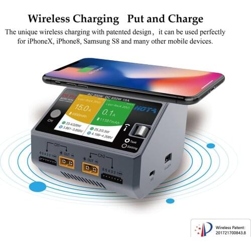 HOTA D6 Pro Smart Charger AC200W DC650W 15A for Lipo NiMH Battery Phone Wireless Charging