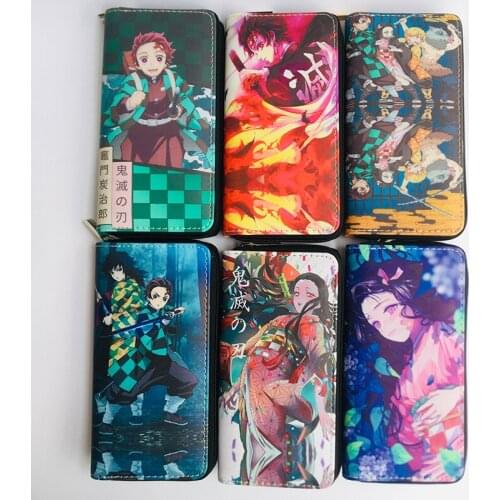 IVYYE Kimetsu no Yaiba Series Fashion Anime Wallet Bags Cartoon Wallets Zipper Coins Casual Purses Card Unisex Gifts New