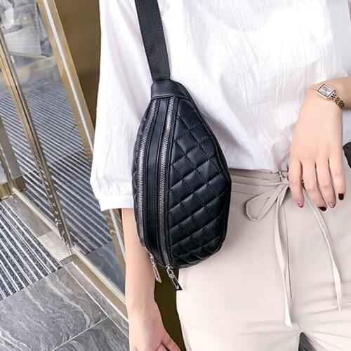 Fashion Women Waist Bum Bag Ladies Chest Belt Fanny Pack Girls PU Leather Phone Pouch Female Crossbody Shoulder Bag