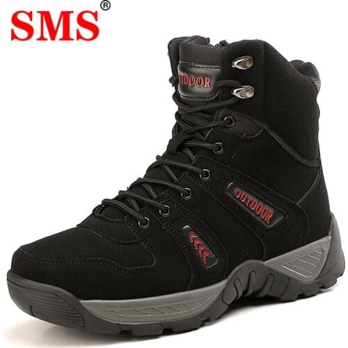 SMS Men Hiking Shoes Outdoor Walking Jogging Shoes Mountain Sport Boots Sneakers Waterproof Anti-Slip Climbing Trekking Shoes