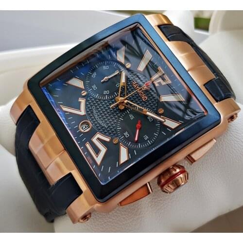 Raymond Swiss Big Case Navy Blue Men 'S Wristwatch Classic Stylish Model Europe America Fashion Watches Swiss Watches