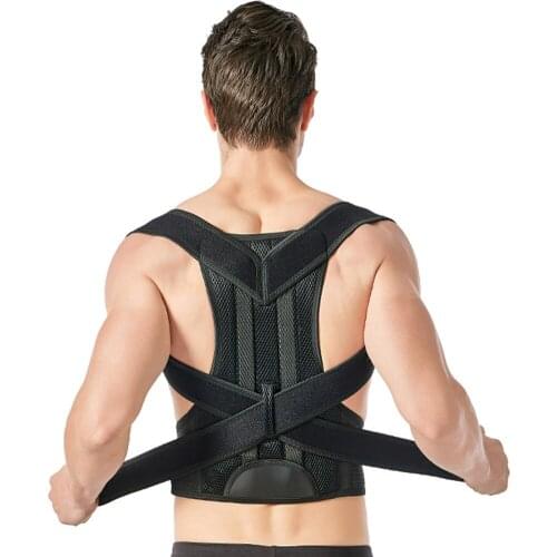 Adjustable Back Spine Posture Corrector Humpback Pain Back Support Brace Orthopedic Breathable Lumbar Shoulder Belt Women Men