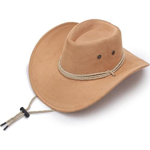 Cowboy hat unisex big-brimmed sun hat Mongolian suede leather rider hat mens hat riding hat beach hat