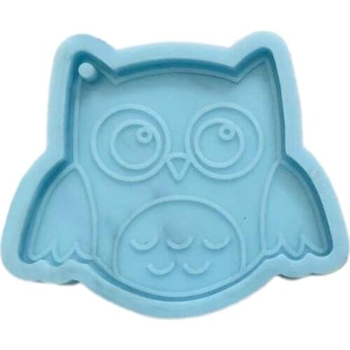 Easter Bunny Egg Dinosaur Owl Keychain Epoxy Resin Mold Pendants Silicone Mould