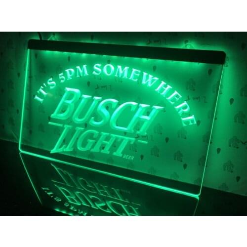 446 Its 5 Pm Somewhere Busch Beer Led Light Sign