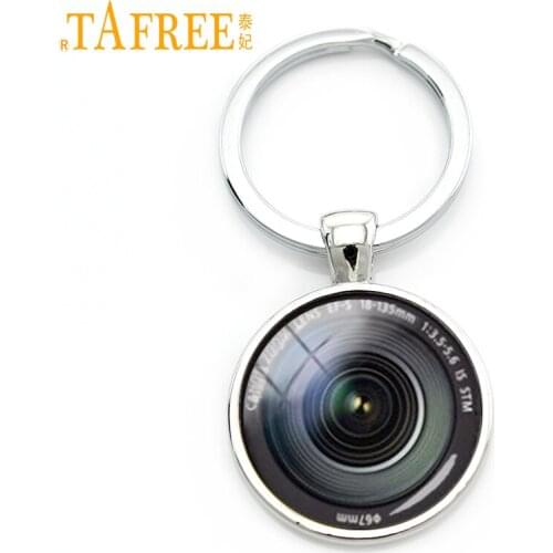 TAFREE Dslr lenses art picture keychain keep that moment forever camera lens key chain 2016 new design fashion jewelry KC371