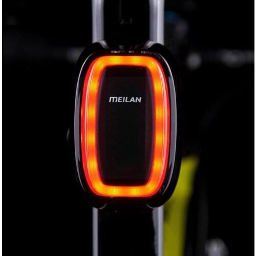 Meilan X6 Bicycle Rear Light Auto Start / Stop Waterproof Sensing Brake Lights Cycling Led Rechargeable Usb Led Bike Light