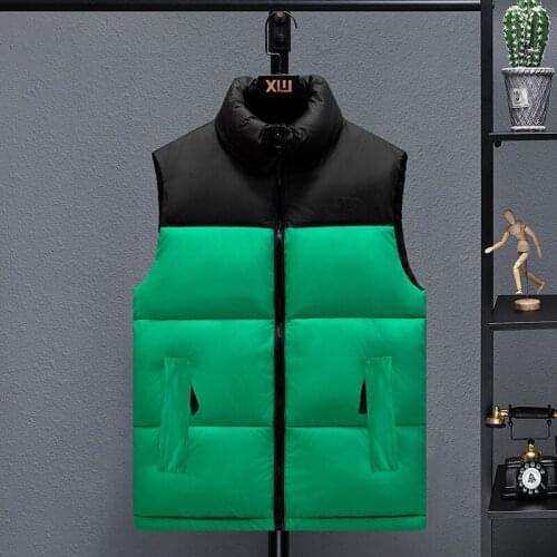 Mens Vest Winter New Down Vests Stand Collar Jackets Casual Sleeveless Waistcoat Men Warm Thicken Fashion Overcoats