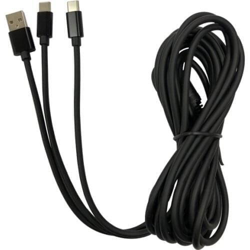 10pcs 3m 2 in 1 type C charger cable charging cable for PS5 for Xbox SeriesX for Switch Pro game controller