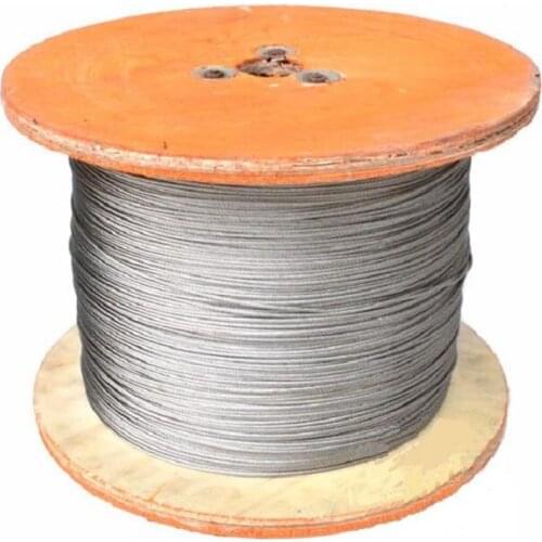 100m/lot 3.0mm High Quality 304 Stainless Steel Wire Rope Wick SS Cable Wick DIY 7x7 Strand Core NON GALVANIZED
