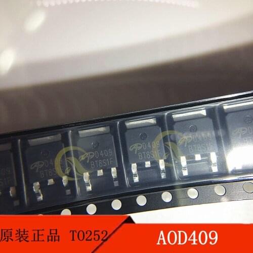 10PCS AOD409 patch TO252 silk-screen D409 26 a 60 v P channel MOSFET field-effect tube socket