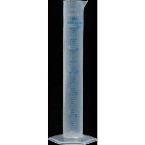 50mL Measuring Cylinder Laboratory Test Graduated Liquid Trial Tube Jar Tool New