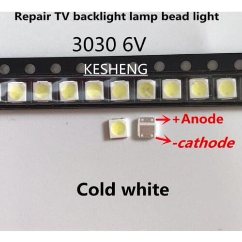 50PCS/lextar Retroilluminazione A LED LED Ad Alta Potenza 1.8 W 3030 6 V bianco Freddo 150-187LM PT30W45 V1 TV Application