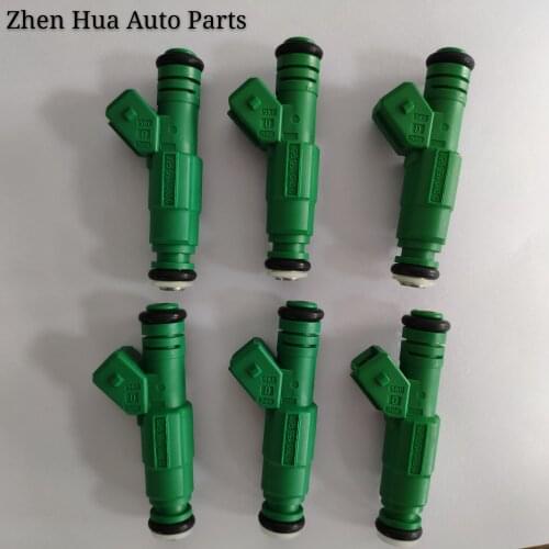 6x enclosed top feed universal 440cc High performance fuel injector Green Giant 0280155968 for racing tuning
