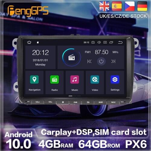 Android 10.0 Radio Stereo For Volkswagen Universal Golf Poloskoda Rapid Octavia Polo Tiguan Passat b7 b6 Radio Player HeadUnit
