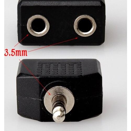 Audio Earphone Headphone Splitter Adapter 3.5mm to 2 Earbuds Stereo Headset
