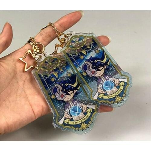 Cosmile YGO Yu Gi Oh Yugioh Boss 5D Z-One Keychain Wallet Keyring Star&Moon Limited keychain keyring creative