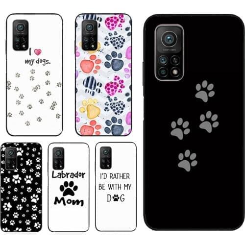 Animal Dog Paw Prints Case For POCO M3 Pro F3 X3 Pro Cover For Xiaomi Mi11 11Lite 11Pro Mi 10T Pro Note 10 Lite