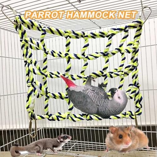 Bird Rock Climbing Toy Hamster Cotton Rope Net Parrot Climbing Ladder Standing Tool Pet Cage Pendant Accessories Budgerigar