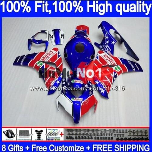 OEM Injection For HONDA CBR1000 CBR 1000 RR CC Castrol blue 48MC.23 CBR 1000RR 2008 2009 2010 2011 CBR1000RR 08 09 10 11 Fairing
