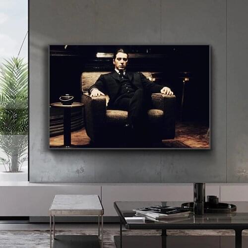 Godfather Al Pacino Vintage Movie Classic Fragments Wall Posters and Prints The Godfather Living Room Office Poster
