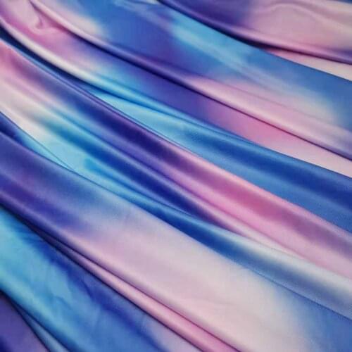 Latin Lycra Fabric Ombre Stretchy Gradient Dancing Dress Cosplay 4 Way Elastic