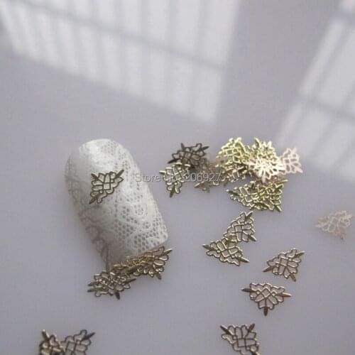 MS179-2 100pcs Gold Cute Metal Sticker Nail Art Metal Sticker Nail Art Decoration Non-adhesive Sticker
