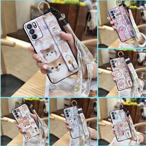 Soft For Girls Phone Case For OPPO Reno6 5G Black Case Anti-dust Glitter Anti-knock Silicone Durable