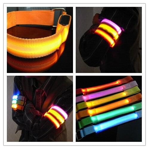 Outdoor running supplies safe flash Arm strap LED running equipment Glowing arm band