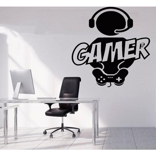 Gamer Wall Decal Controller Decals Personalized game gift game room decor boy room decal controller video game kid A11-054